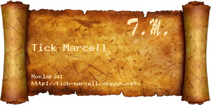 Tick Marcell névjegykártya